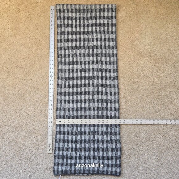NWT Everlane Alpaca Patterned Scarf Grey Check Knit - Picture 7 of 9